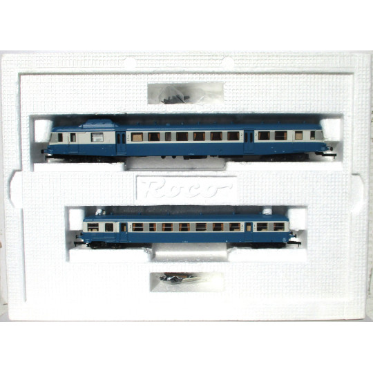 Autorail Coffret X 2800 bleu & Remorque SNCF 1/87 HO ROCO
