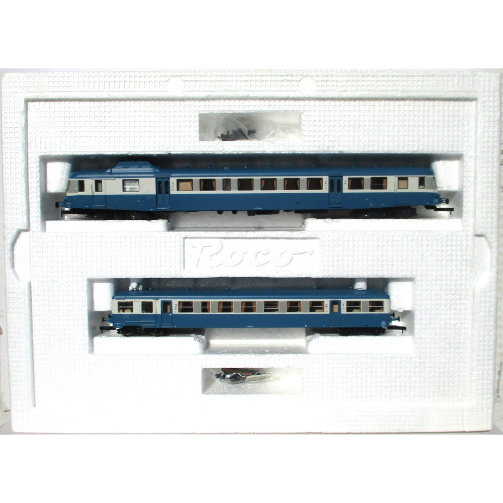 Autorail Coffret X 2800 bleu & Remorque SNCF 1/87 HO ROCO