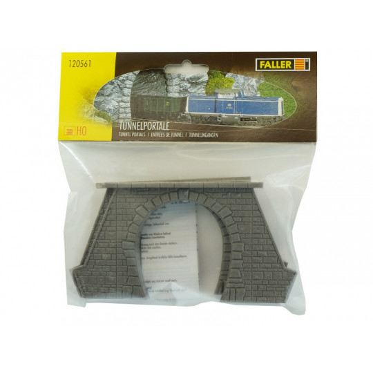 2 ENTREES DE TUNNEL 1 VOIE 1/87 FALLER