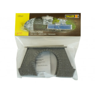 2 ENTREES DE TUNNEL 1 VOIE 1/87 FALLER