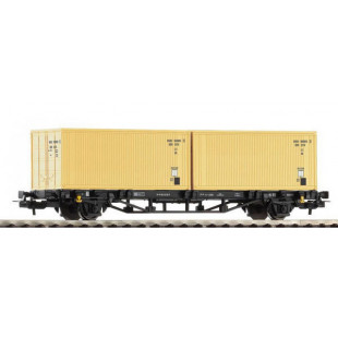 WAGON PORTE-CONTENEUR ESSIEUX CONTAINER DR 1/87ème PIKO