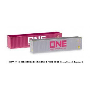 2 CONTAINERS "ONE" 1/87 HERPA