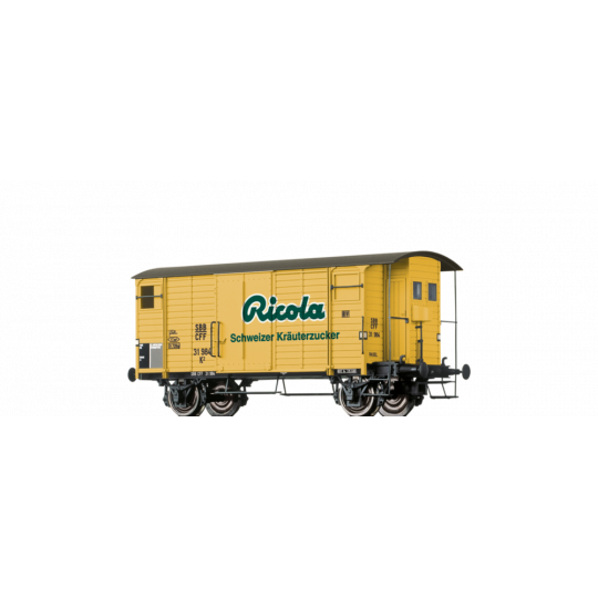 WAGON MARCHANDISES SBB "RICOLA" HO 1/87 BRAWA