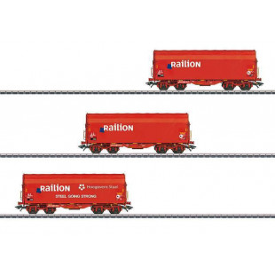 WAGONS COFFRET 3 u BOGIES BACHE RAILION 1/87ème MARKLIN