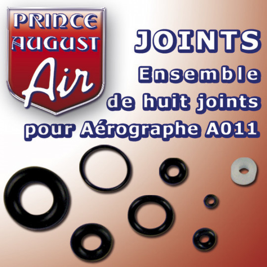 ENSEMBLE DE 8 JOINTS POUR AEROGRAPHE A011 PRINCE AUGUST