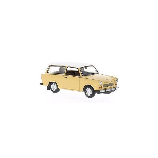 TRABANT 601 BEIGE ET BLANC 1/43 WHITEBOX