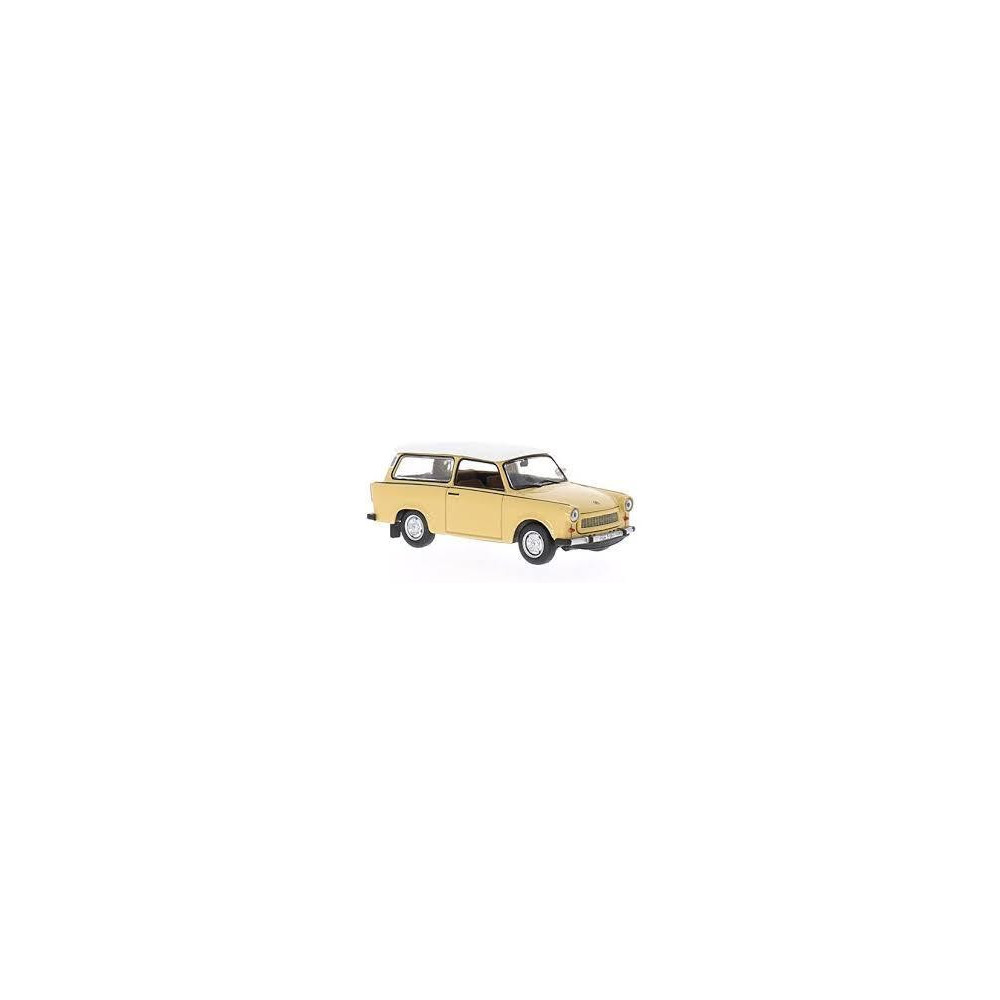 TRABANT 601 BEIGE ET BLANC 1/43 WHITEBOX