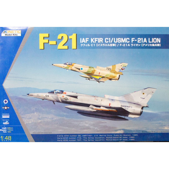 MIRAGE IAI KFIR C1 US MarineCorps F-21A 1/48 KINETIC