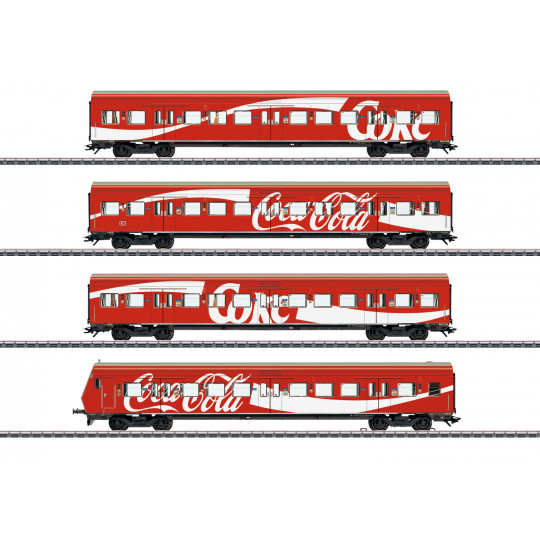 Coffret Set voitures voyageurs DB "S-Bahn" "Coca Cola" 1/87 MARKLIN