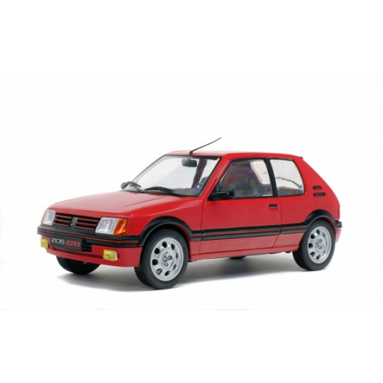 PEUGEOT 205 GTI 1.9L rouge vallelunga 1988 1/18 SOLIDO