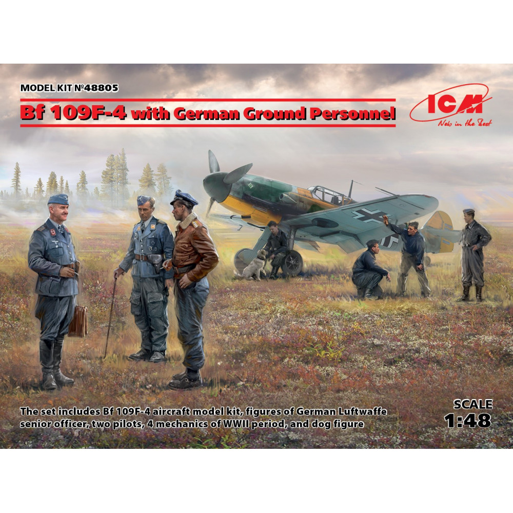 Messerschmitt Bf 109F-4 et Pilotes & Personnel sol allemands 1/48 ICM