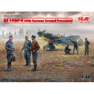 Messerschmitt Bf 109F-4 et Pilotes & Personnel sol allemands 1/48 ICM