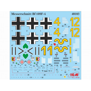 Messerschmitt Bf 109F-4 et Pilotes & Personnel sol allemands 1/48 ICM
