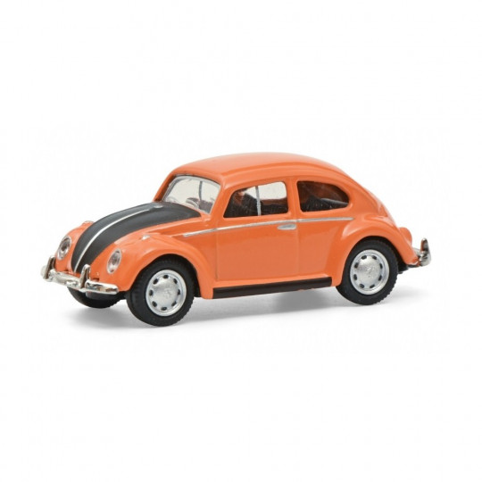 VOLKSWAGEN Coccinelle orange et noire 1/87 SCHUCO