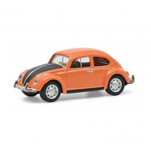 VOLKSWAGEN Coccinelle orange et noire 1/87 SCHUCO