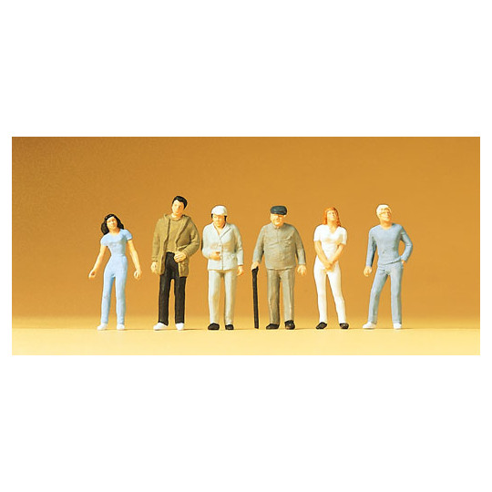 Passagers marchant 1/87 HO PREISER