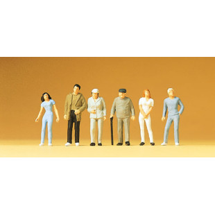 Passagers marchant 1/87 HO PREISER