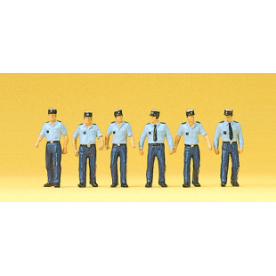 Policiers français marchant 1/87 HO PREISER