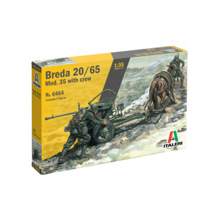 Canon BREDA 20/65 Modèle 35 avec Attelage & figurines 1/35 ITALERI