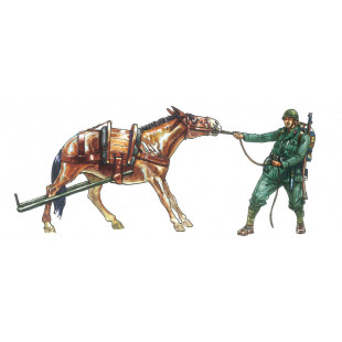 Canon BREDA 20/65 Modèle 35 avec Attelage & figurines 1/35 ITALERI