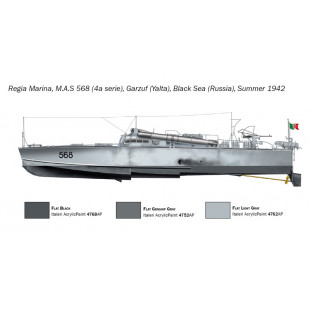Navire Vedette lance-torpille Italie M.A.S. 563/568 maquette 1/35 ITALERI