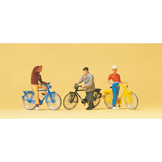 Cyclistes à l'intersection 1/87 HO PREISER
