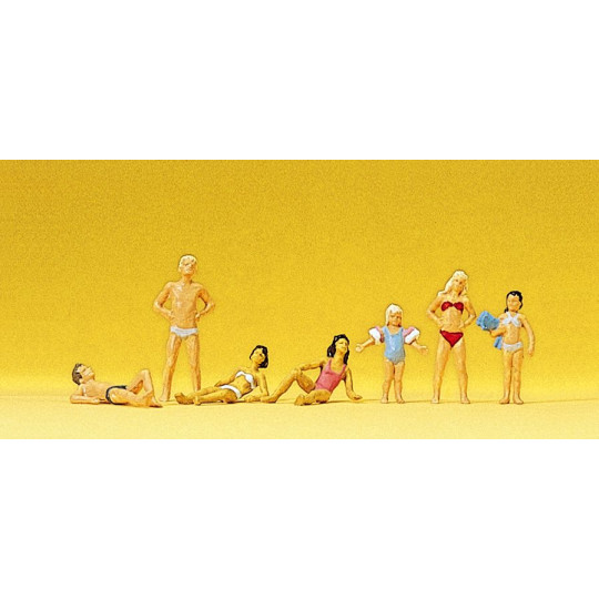 Enfants et adolescents à la piscine 1/87 HO PREISER
