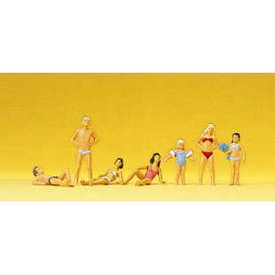 Enfants et adolescents à la piscine 1/87 HO PREISER