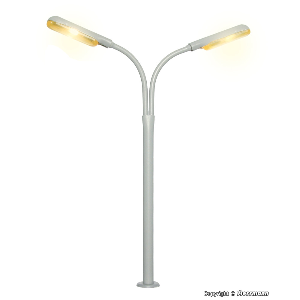 Lampadaire double de rue 1/87 VIESSMANN