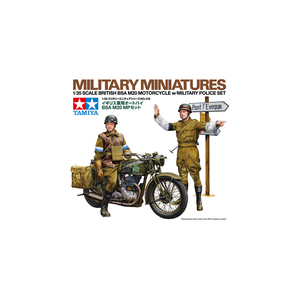 Moto BSA M20 ET Police Militaire maquette 1/35 TAMIYA