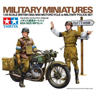 Moto BSA M20 ET Police Militaire maquette 1/35 TAMIYA