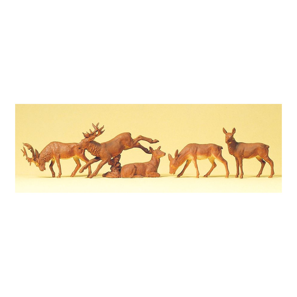 5 cerfs 1/87 HO PREISER