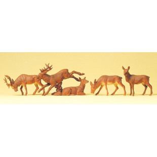 5 cerfs 1/87 HO PREISER