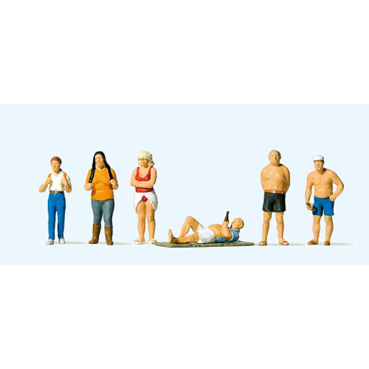 Personnages en vacances 1/87 HO PREISER