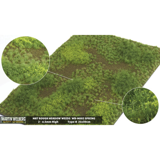 Décor Herbes des prés rugueux Printemps A Martin Welberg