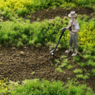 Décor Herbes des prés rugueux Printemps A Martin Welberg