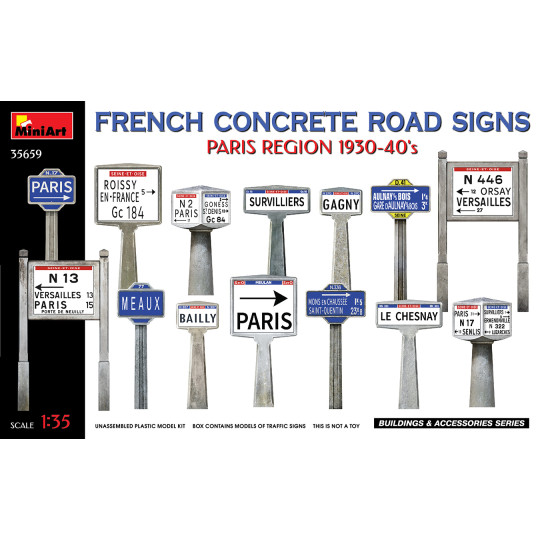 Signaux routiers français en béton 1/35 MINIART