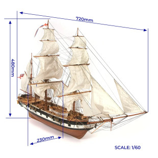 Bateau bois HMS Beagle 1/60 OCCRE