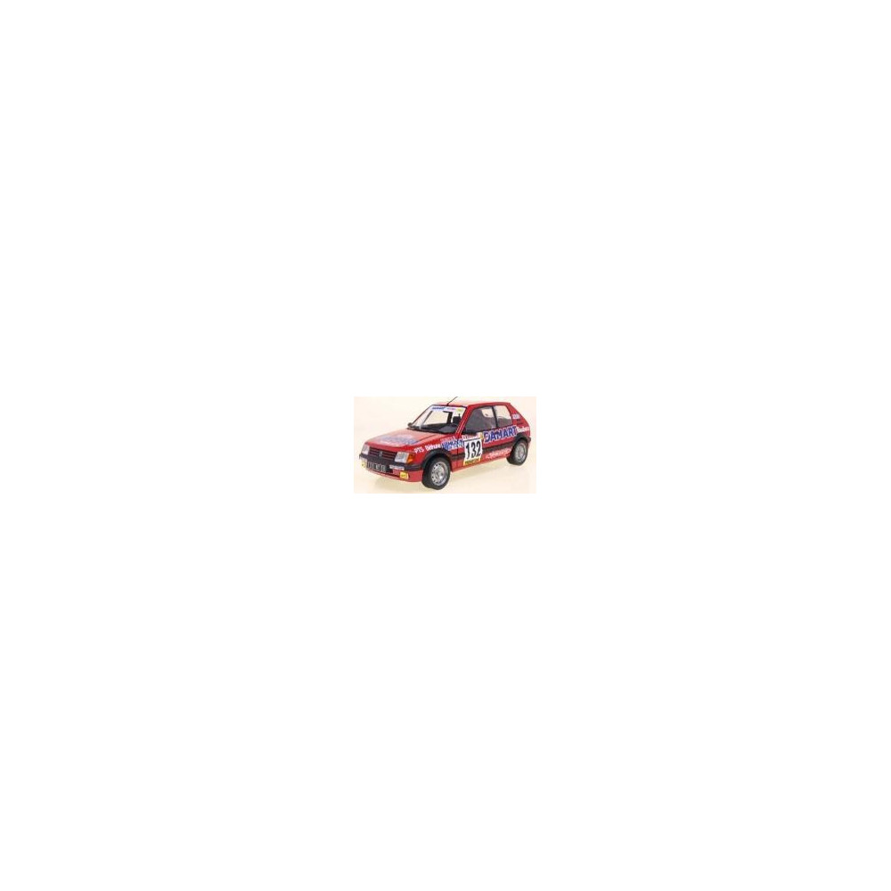 Peugeot 205 GTi 1.6l rouge n°132 Rallye Monte Carlo 1/18 SOLIDO