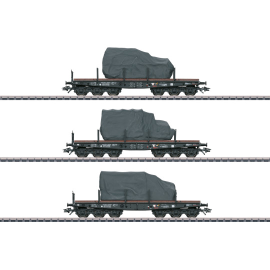 Wagons Set Coffret 3 u 3 u Plats bogies & chargement 1/87 HO MARKLIN