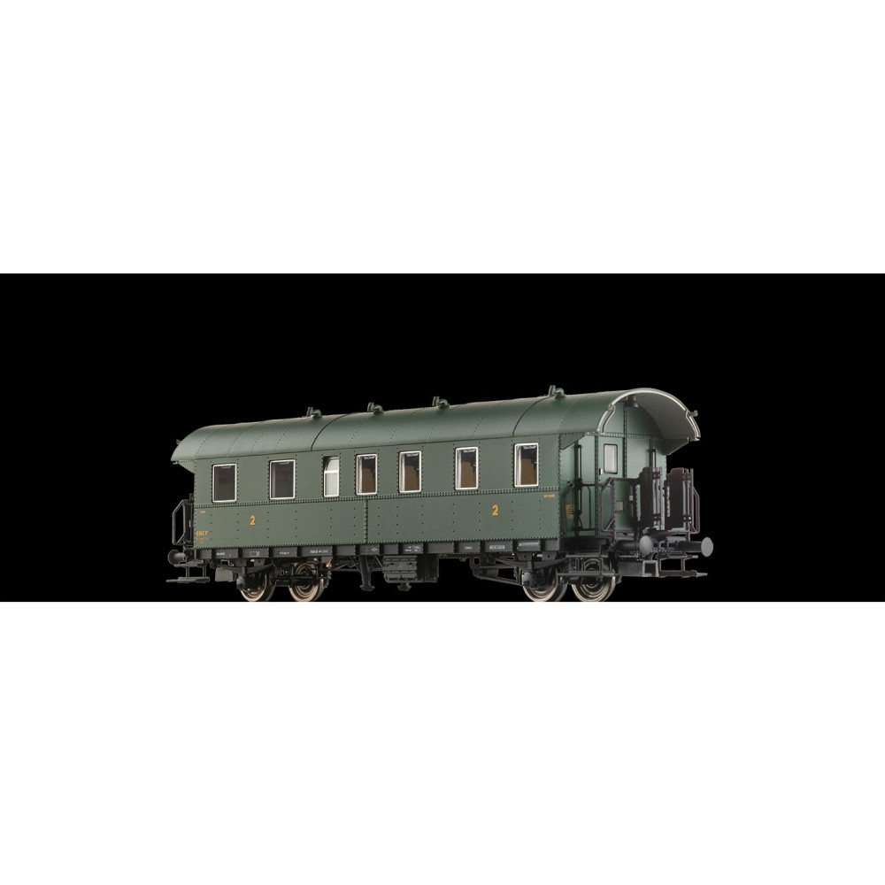Voiture SNCF 2cl essieux "boite à tonnerre" HO 1/87 BRAWA