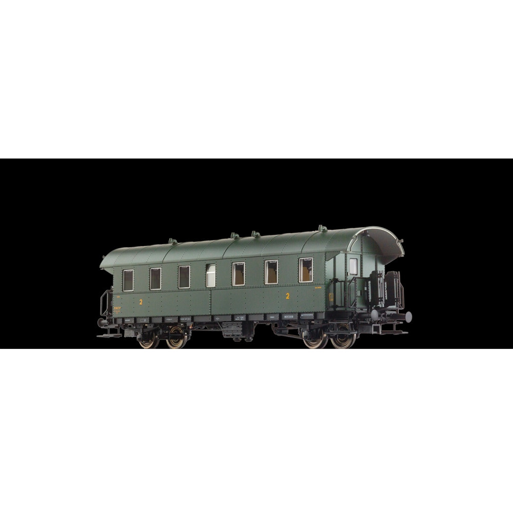 Voiture SNCF B6 2cl essieux "boite à tonnerre" HO 1/87 BRAWA