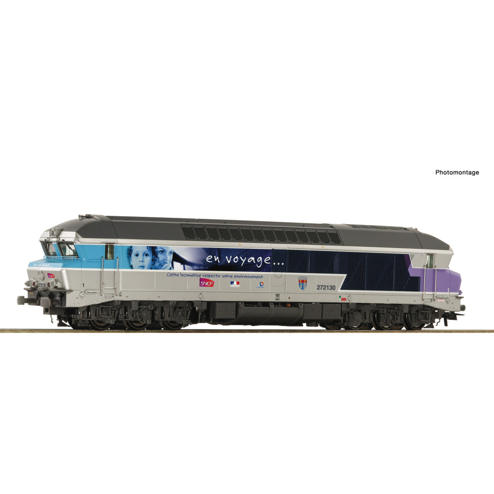 Locomotive Diesel CC 72000 72130 SNCF "en voyage" 1/87 HO ROCO