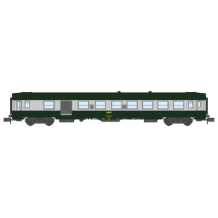 Wagon Voiture Fourgon UIC B5D Verte/Alu SNCF 1/160 N REE