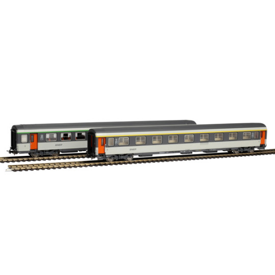 Coffret Set 2 Voitures Corail 1Cl & 2Cl SNCF HO PIKO