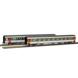 Coffret Set 2 Voitures Corail 1Cl & 2Cl SNCF HO PIKO