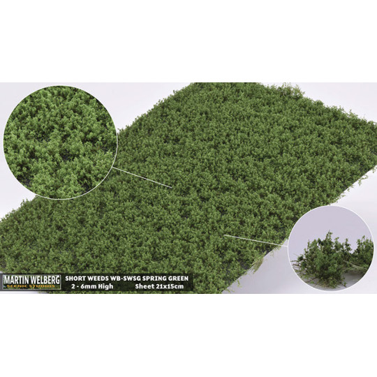 Décor mauvaises herbes basses vert printemps 2-6 mm Martin Welberg