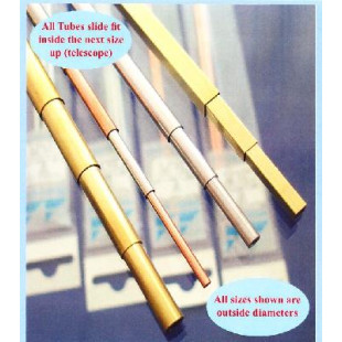 Tubes ronds cuivre 1.0x0.25x0.5x350mm 4 pièces ALBION