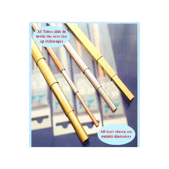 Tubes ronds cuivre 1.0x0.25x0.5x350mm 4 pièces ALBION