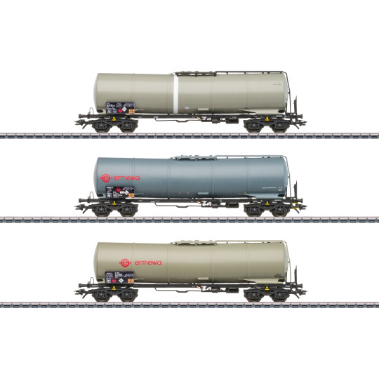 Coffret set 3 wagons citernes bogies Ermewa 1/87 HO MARKLIN